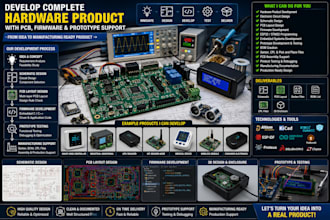 develop complete hardware product with pcb firmware and prototype support