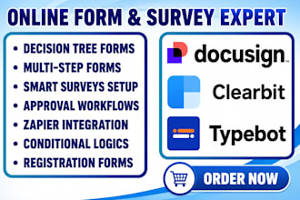 create docusign template formlets logic clearbit user step typebot integration