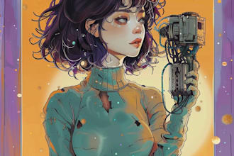 create cute cartoon illustrations, lofi art, anime, nft