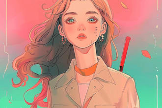 create cute cartoon illustrations, lofi art, anime, nft