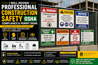 create osha compliant construction safety signs and boards