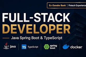 develop a full stack web application with java spring boot and typescript