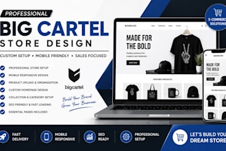 design professional big cartel store for higher sales