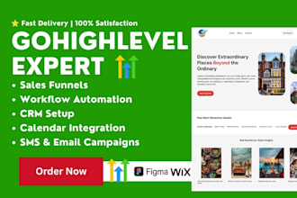build gohighlevel sales funnel go high level landing page ghl website SEO expert