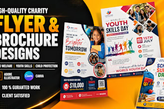 design nonprofit charity, fundraising and welfare flyers