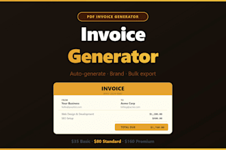 build a professional automated invoice generator