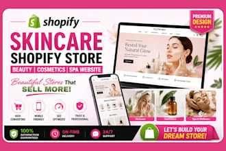skincare shopify store beauty website cosmetic spa website skincare store