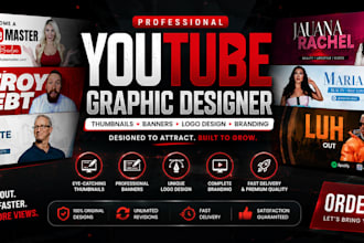 design youtube banner or channel art