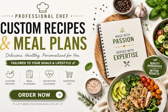 create professional custom recipes and meal plans