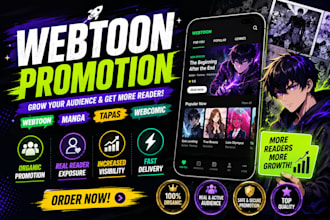 promote your webcomic, webtoon, tapas, manga, and comic