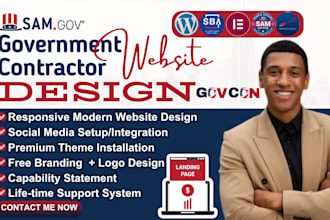 design government contract website, logistics website, janitorial website rfp