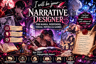 be your narrative designer for romance, manga and interactive stories