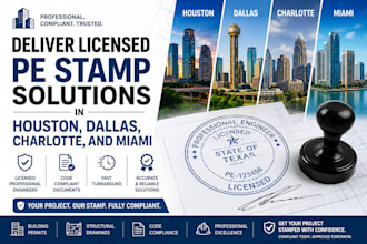 deliver licensed pe stamp solutions in houston, dallas, charlotte, and miami
