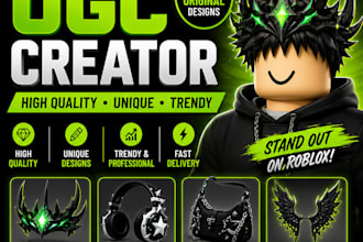 make roblox ugc hats, hair, face items and accessories