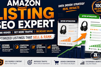 optimize amazon product listing with seo keywords research and complete analysis
