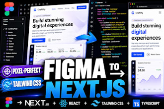 build a pixel perfect figma to nextjs app using tailwind CSS
