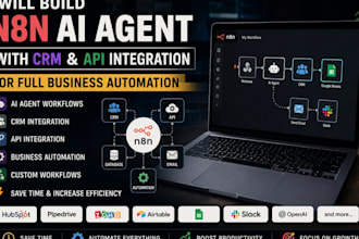 build n8n ai agent with CRM and API intergration  business automation