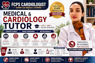 be your medical and cardiology tutor for exams