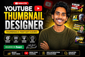 design viral youtube thumbnails, facebook and instagram posts