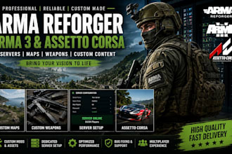 do arma reforger server setup, arma reforger weapons, map creation, arma mod