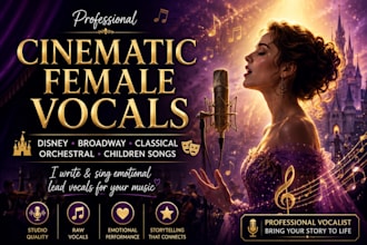 write and sing classical song, broadway, children song, disney style, orchestral