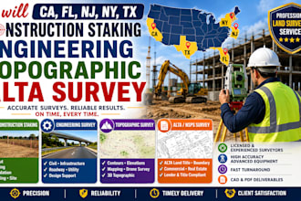 ca fl nj ny tx construction staking engineering topographic alta survey