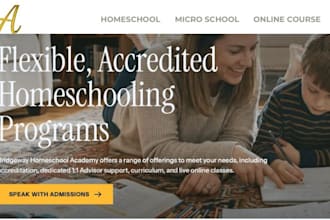 design squarespace homeschool website online course curriculum website