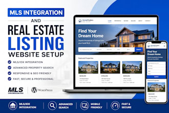 do mls integration and real estate listing website setup