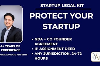 draft nda, founder agreement and IP assignment for your startup
