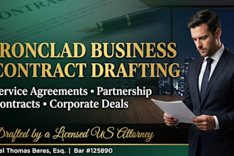 draft an ironclad custom contract or business service agreement