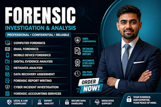do computer forensic, metadata analysis, email forensic, report writing