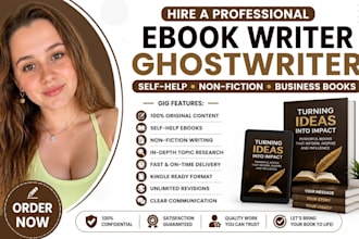 ghostwriter ebook writer ebook, self help ebook writer, non fiction writer