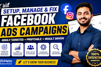 setup, manage and fix facebook ads campaigns