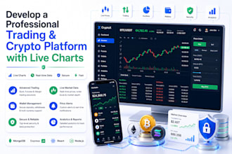 develop a professional trading and crypto platform with live charts