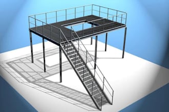design welded structure, machine frame, steel assemblies and fabrication drawing