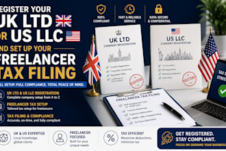 register your UK ltd or US llc and set up your freelancer tax filing