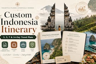create a custom indonesia travel itinerary