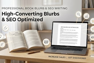 write an SEO optimized book description and blurb for KDP