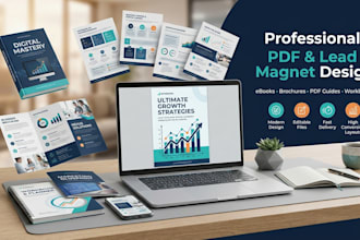 do PDF design, brochure design, ebook design, PDF lead magnet and lead magnet
