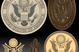 do 3d coin model bas relief cnc challenge coin medallion stl for 3d printing