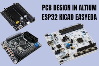 design pcb in altium designer, kicad, easyeda, esp32 and stm32 boards
