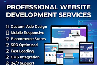 create a professional website development with lowest prices