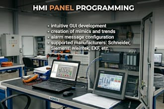 design hmi screens for schneider, weintek, siemens, etc