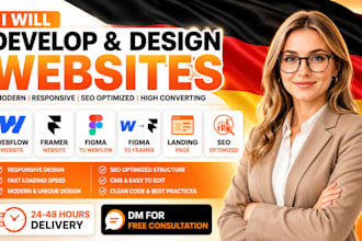 develop webflow website framer website figma to webflow framer landing page seo