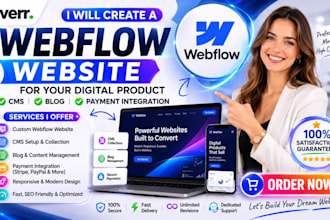 create webflow website for your digital product cms blog payment integration