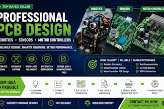design electronics  pcb circuit board for robotics , sensors , motor controllers
