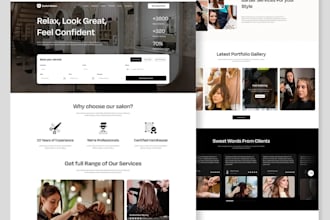 design beauty salon, hair extension and hair stylist website on google sites