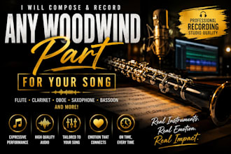compose and record any woodwind part for your song