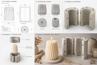 do 3d cad model silicone mold soap mold candle mold chocolate and casting mold