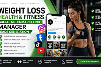 weight loss health fitness gym social media marketing manager leads generation